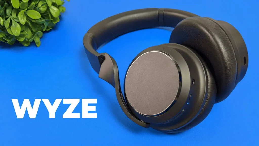 Wyze Noise-Cancelling Headphones - detail closeup Wyze Noise-Cancelling Headphones - detail closeup