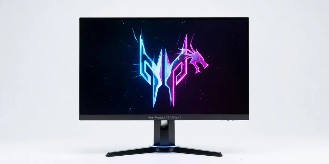 Acer Predator X27U Mark II - front design view