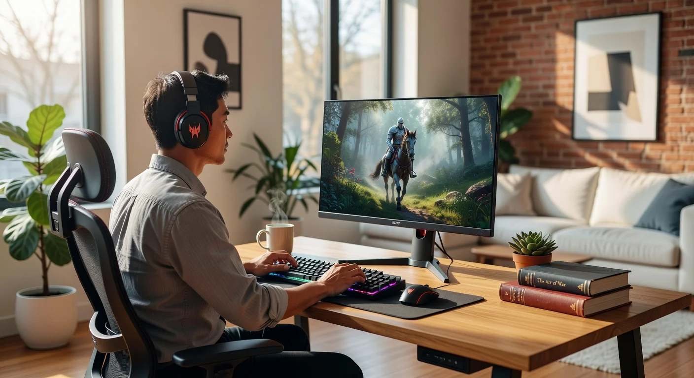 Acer Predator X27U Pro - in-use shot Acer Predator X27U Pro - in-use shot