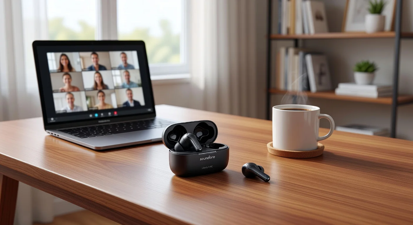 Anker Soundcore Liberty 4 NC - in-use shot Anker Soundcore Liberty 4 NC - in-use shot