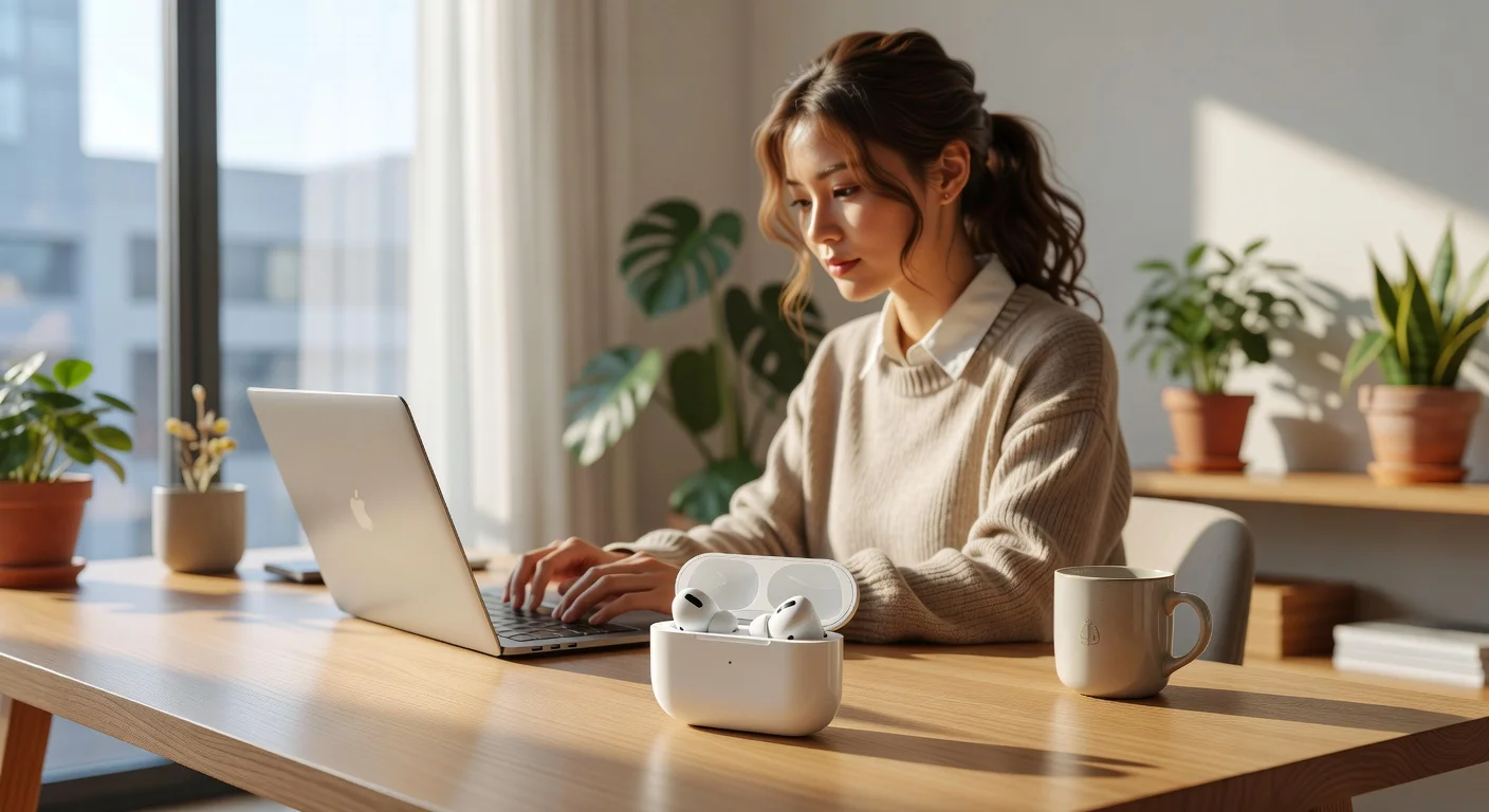 Apple AirPods Pro 3 - in-use shot Apple AirPods Pro 3 - in-use shot