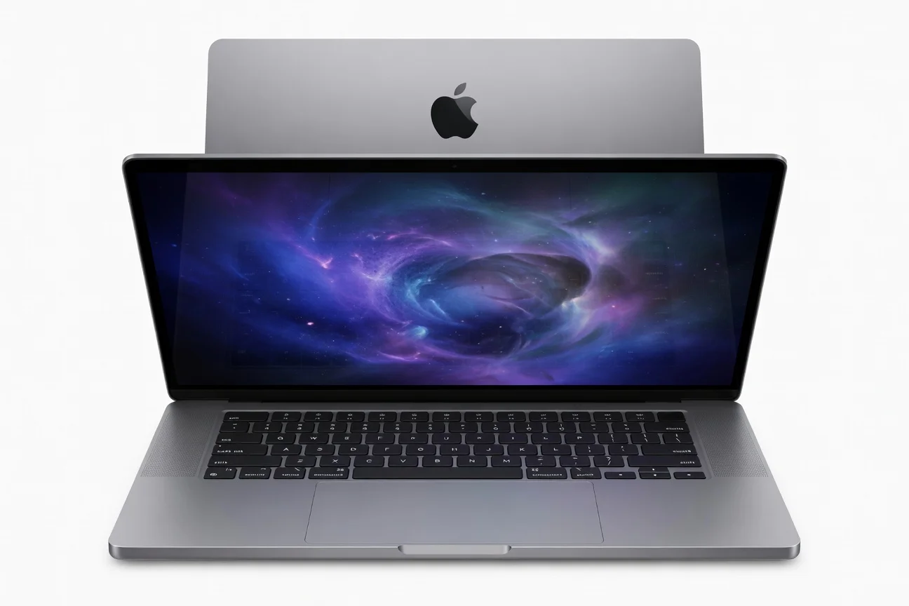 Apple MacBook Pro 14-inch (M3 Pro) - front design view Apple MacBook Pro 14-inch (M3 Pro) - front design view