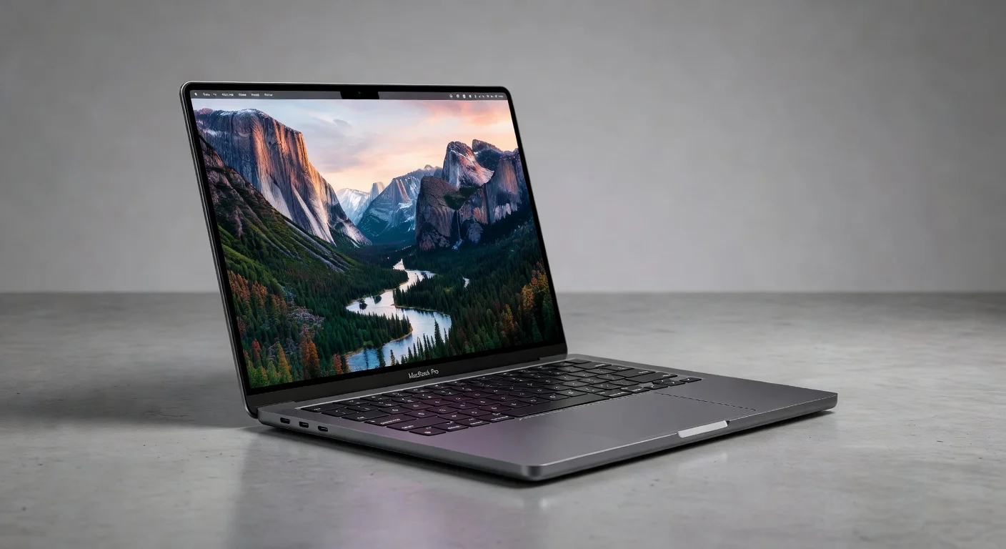 Apple MacBook Pro 14-inch (M3 Pro) - side profile Apple MacBook Pro 14-inch (M3 Pro) - side profile