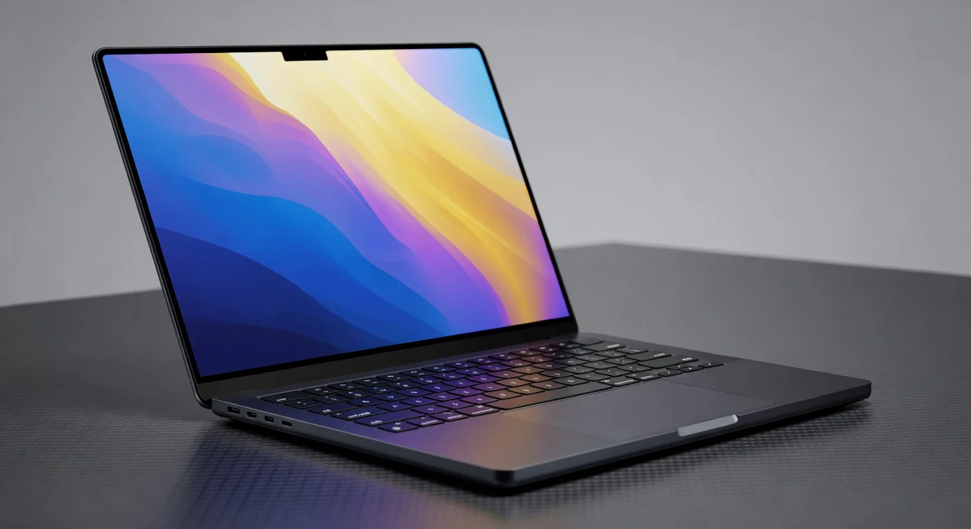 Apple MacBook Pro 14-inch (M3 Pro) - detail closeup Apple MacBook Pro 14-inch (M3 Pro) - detail closeup