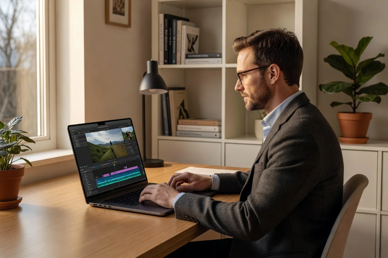 Apple MacBook Pro 14-inch (M3 Pro) - in-use shot Apple MacBook Pro 14-inch (M3 Pro) - in-use shot