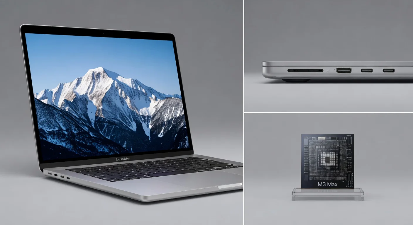 Apple MacBook Pro M3 Max - detail closeup Apple MacBook Pro M3 Max - detail closeup