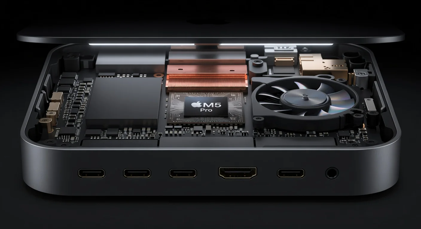 Apple Mac mini M5 Pro - detail closeup