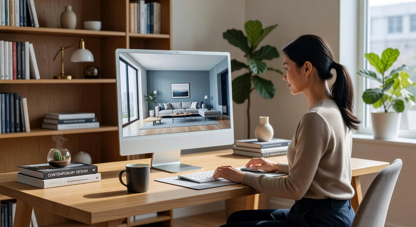 Apple iMac M3 Pro - in-use shot Apple iMac M3 Pro - in-use shot