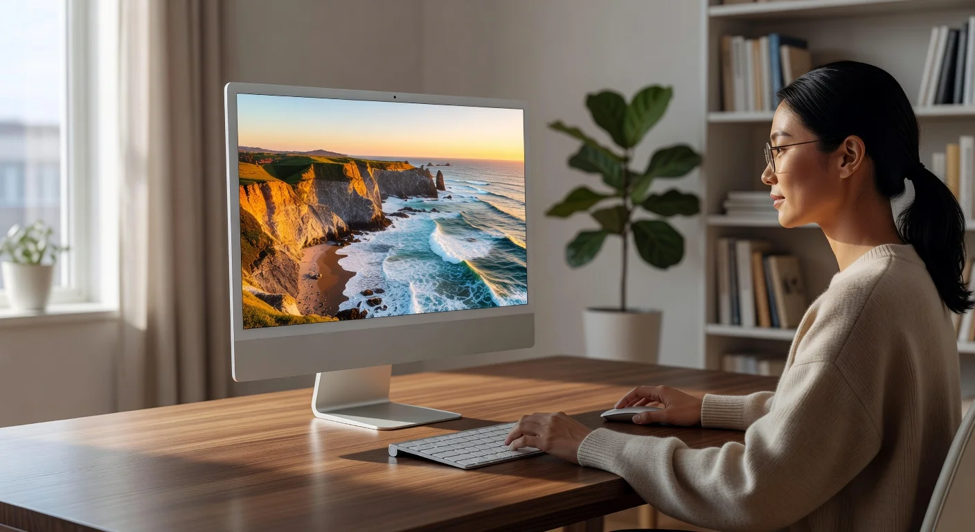 Apple iMac M3 Pro - in-use shot