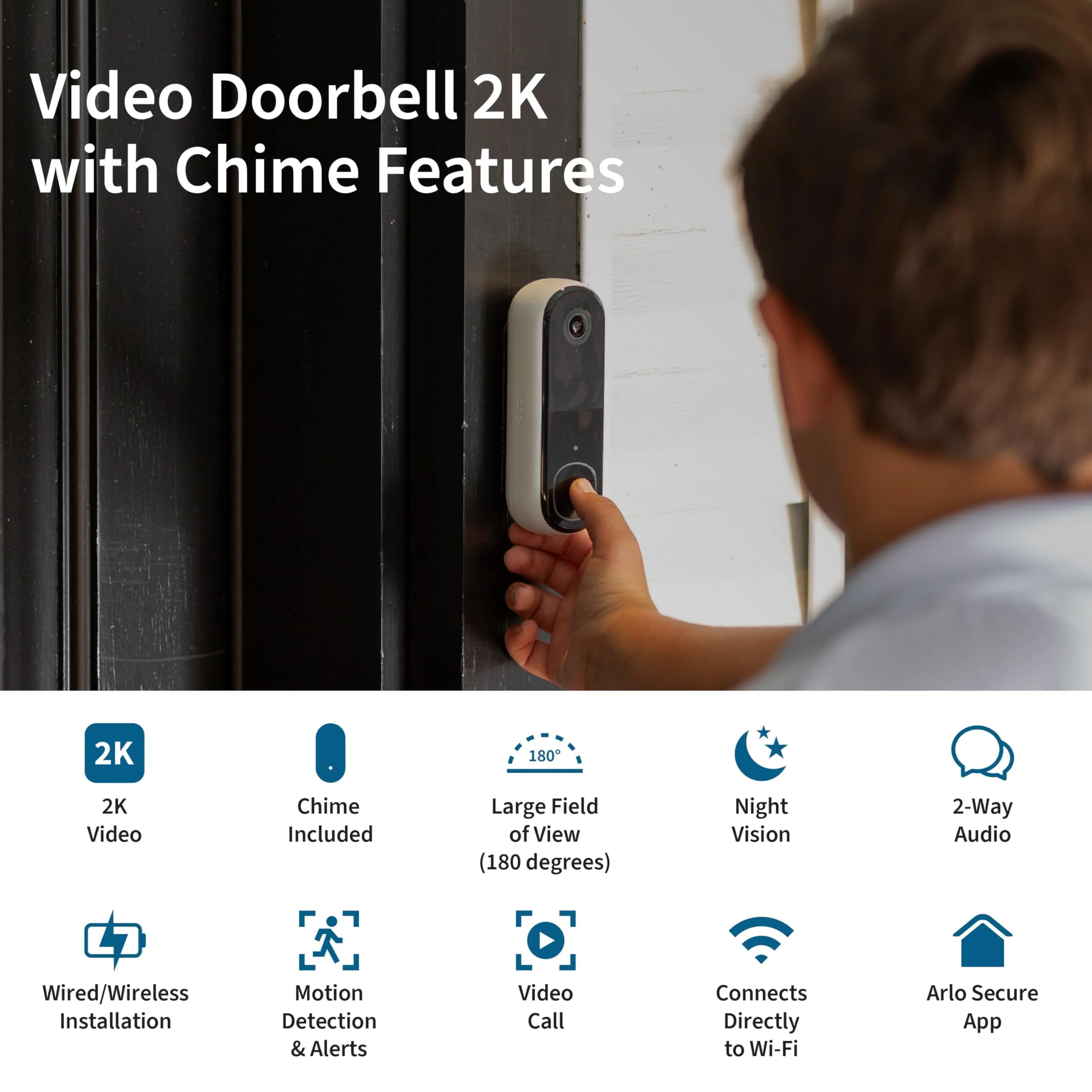 Arlo Video Doorbell (2nd Gen) — Amazon gallery image 1