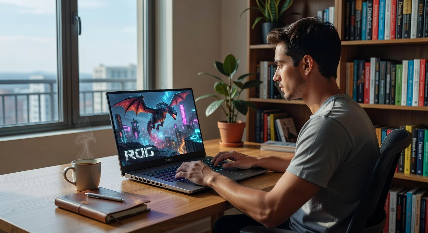 Asus ROG Zephyrus G14 (2026 Edition) - in-use shot Asus ROG Zephyrus G14 (2026 Edition) - in-use shot