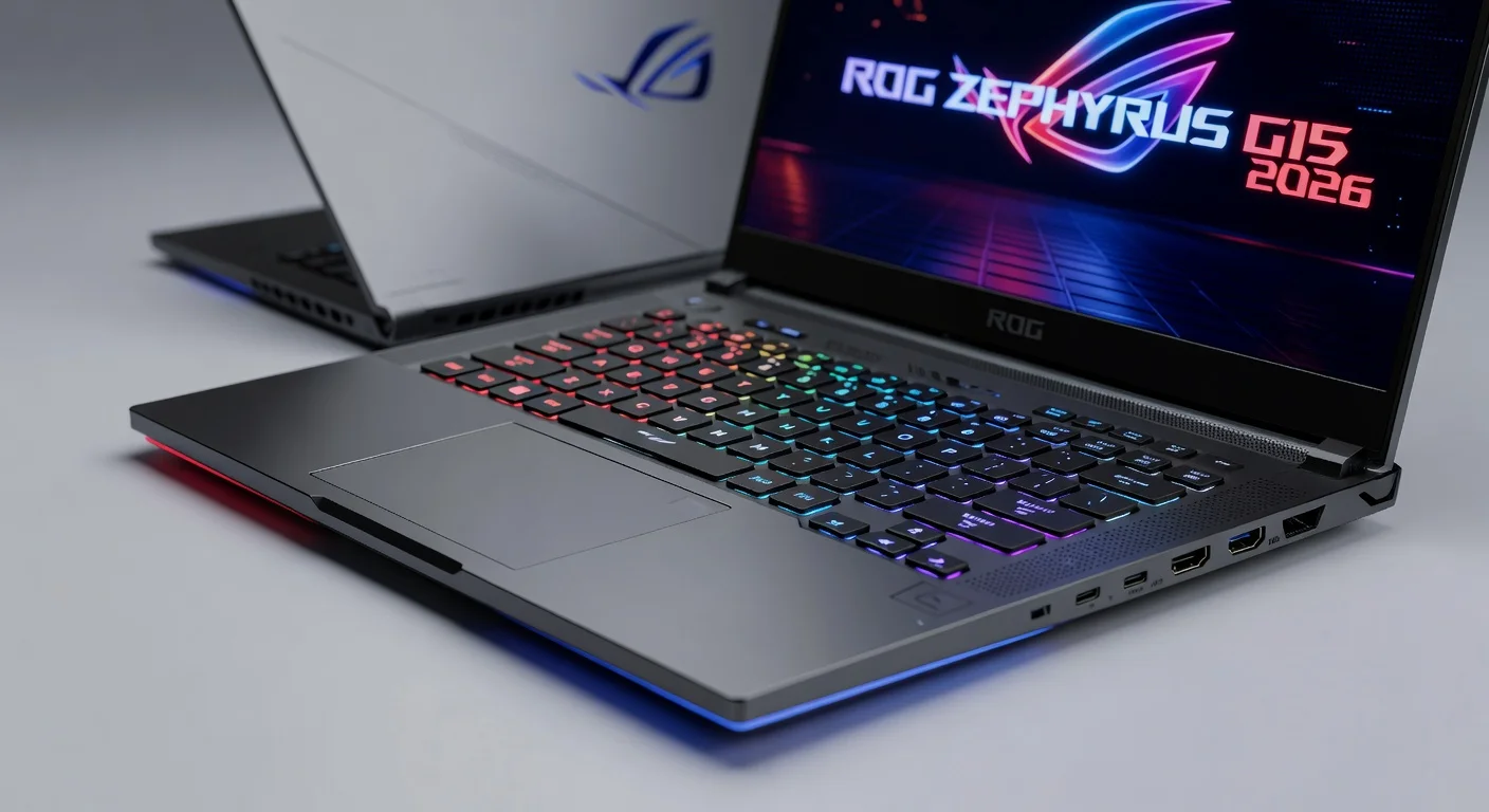 Asus ROG Zephyrus G15 (2026 Edition) - detail closeup Asus ROG Zephyrus G15 (2026 Edition) - detail closeup