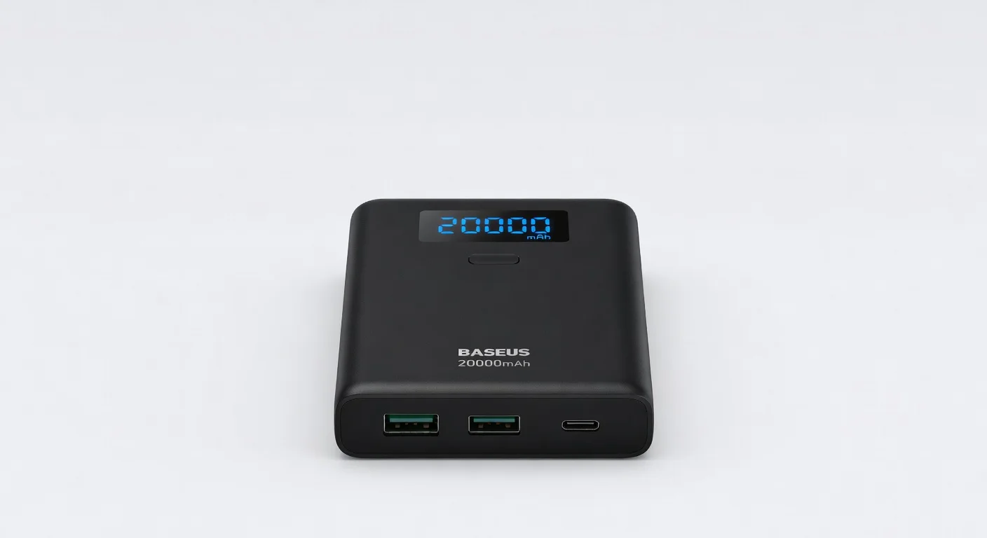 Baseus Power Bank 20000mAh - front design view Baseus Power Bank 20000mAh - front design view