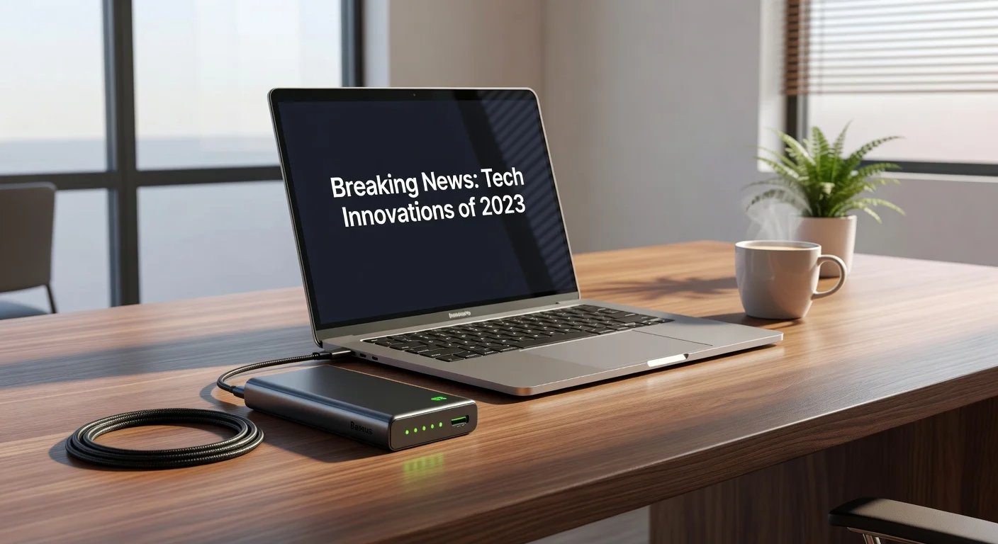 Baseus Power Bank 20000mAh - in-use shot Baseus Power Bank 20000mAh - in-use shot