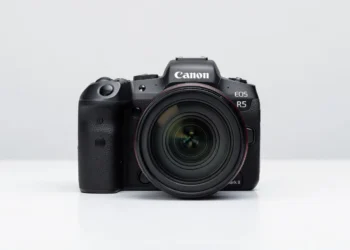 Canon EOS R5 Mark II - front design view