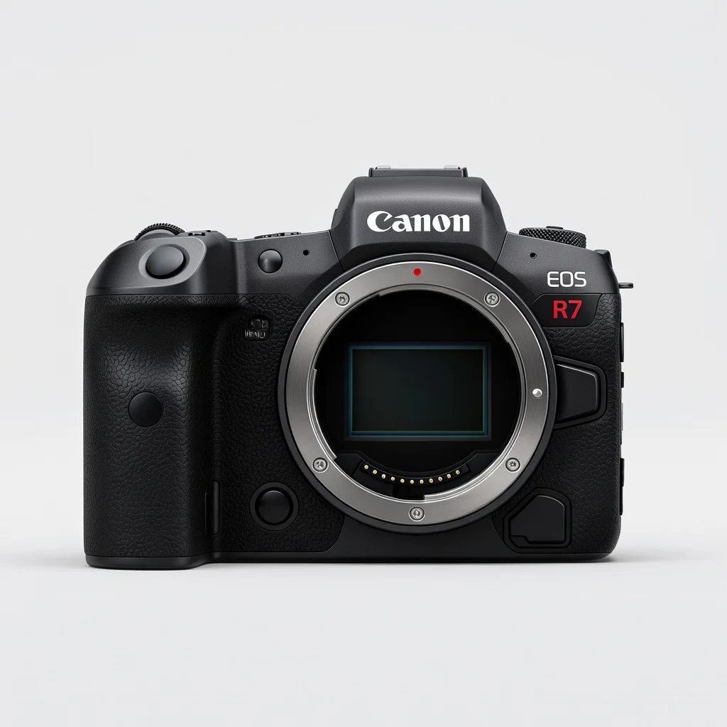 Canon EOS R7 Mark II - front design view Canon EOS R7 Mark II - front design view