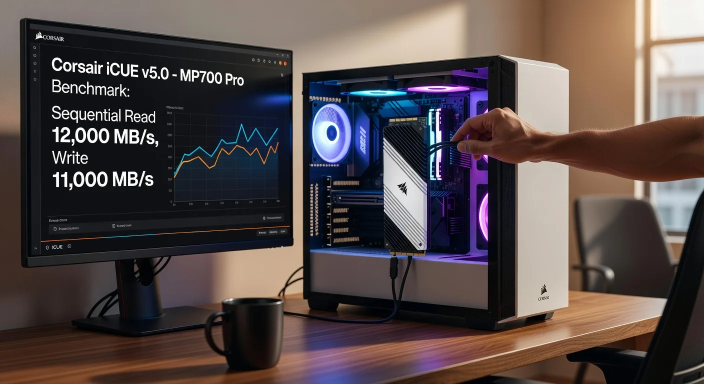 Corsair MP700 Pro - in-use shot