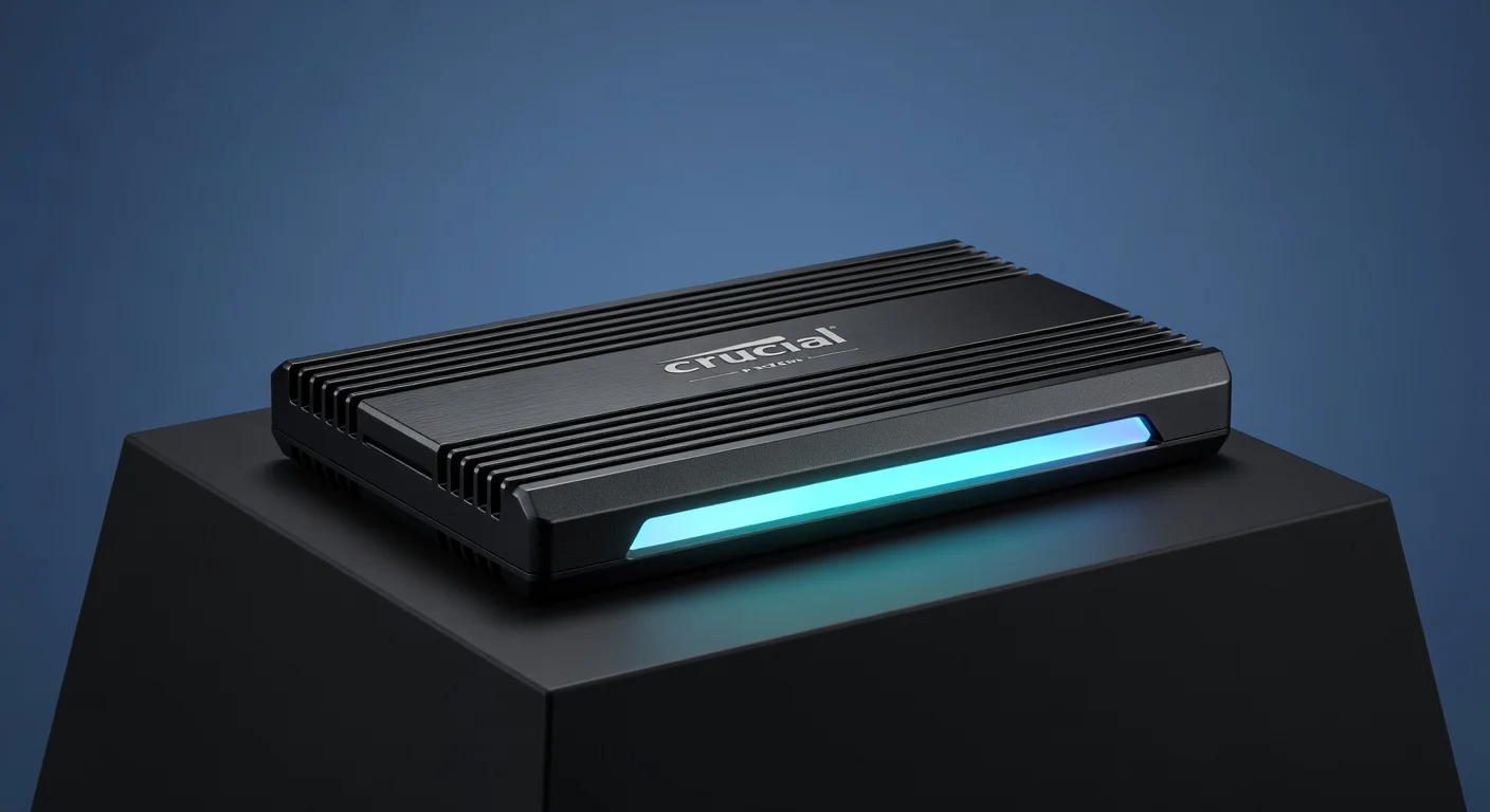 Crucial T705 4TB Gen 5 SSD - side profile