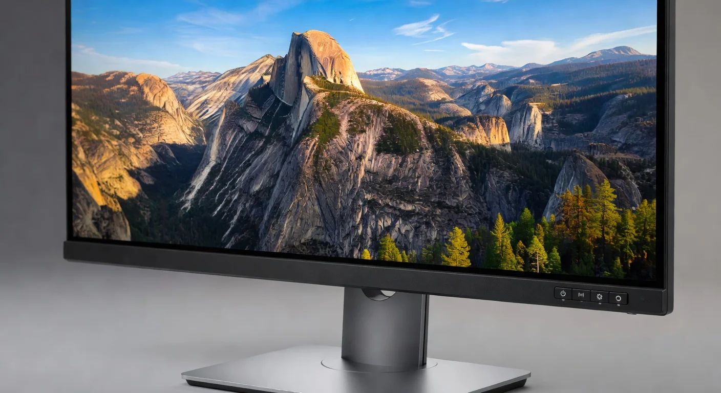 Dell UltraSharp U3227QE - detail closeup