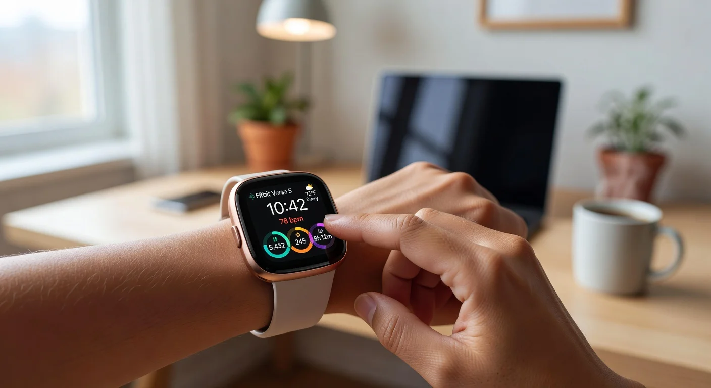 Fitbit Versa 5 - in-use shot