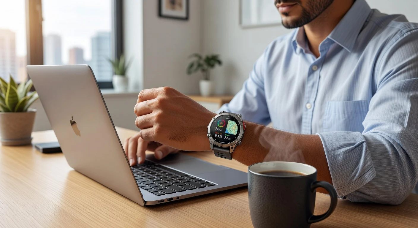 Garmin Forerunner 965S - in-use shot