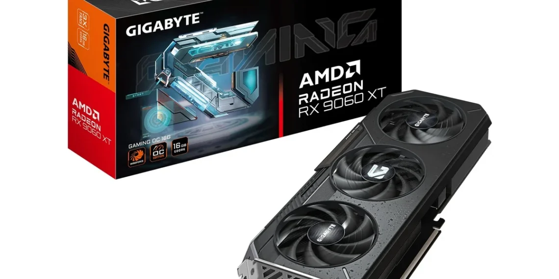 Gigabyte Radeon RX 9060 XT Gaming OC 16G — official Amazon product image