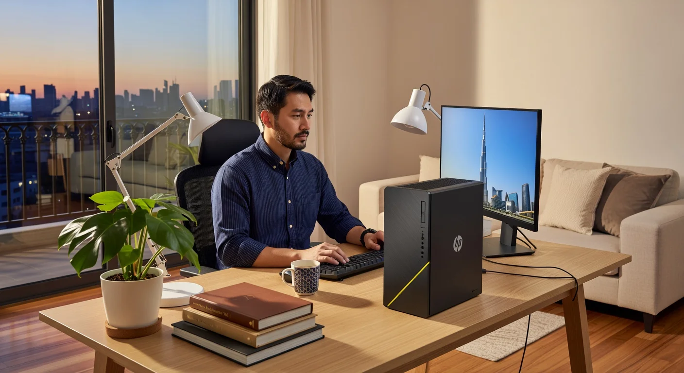 HP Pavilion Desktop TP01-2000 - in-use shot HP Pavilion Desktop TP01-2000 - in-use shot