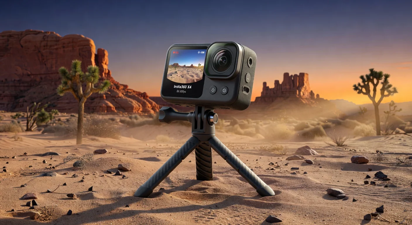 Insta360 X4 - side profile Insta360 X4 - side profile