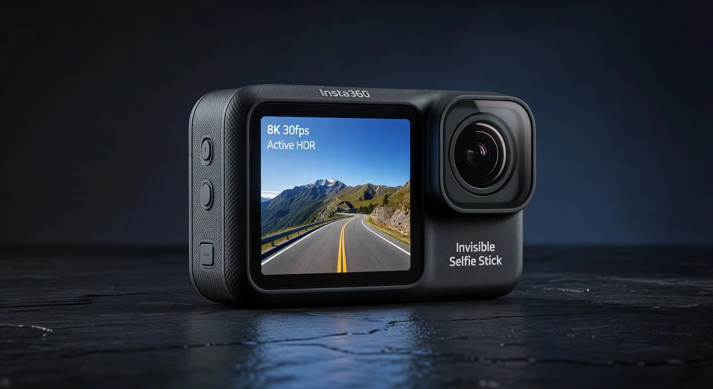 Insta360 X4 - detail closeup Insta360 X4 - detail closeup