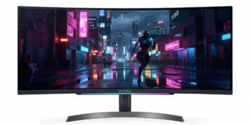 LG UltraGear 45GR95QE-B successor - front design view