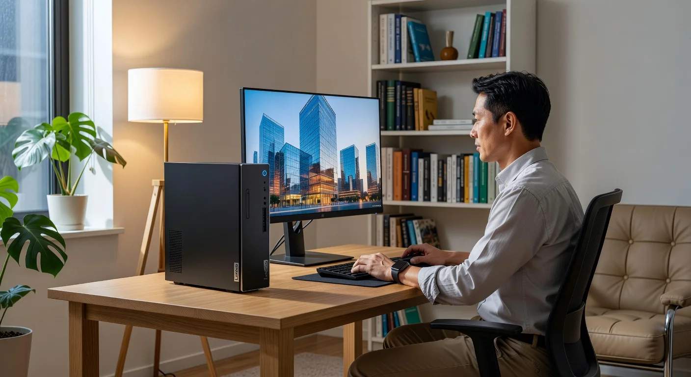 Lenovo IdeaCentre 5i - in-use shot Lenovo IdeaCentre 5i - in-use shot