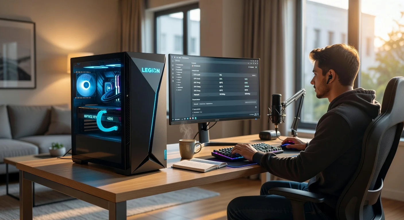 Lenovo Legion Tower 8i - in-use shot Lenovo Legion Tower 8i - in-use shot