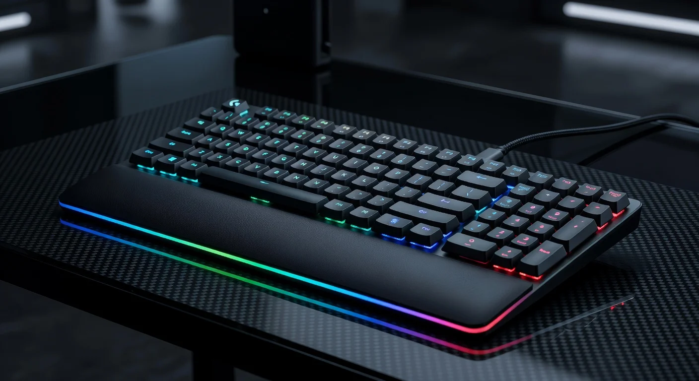 Logitech G515 TKL Wireless Keyboard - detail closeup Logitech G515 TKL Wireless Keyboard - detail closeup