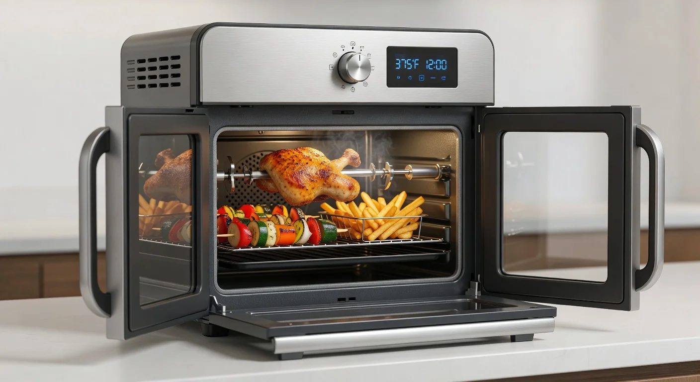 Martha Stewart French Door Air Fryer Oven - in-use shot