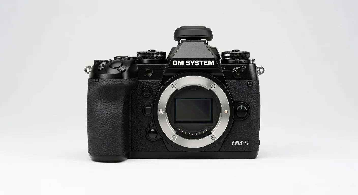 OM System OM-5 Pro - front design view OM System OM-5 Pro - front design view