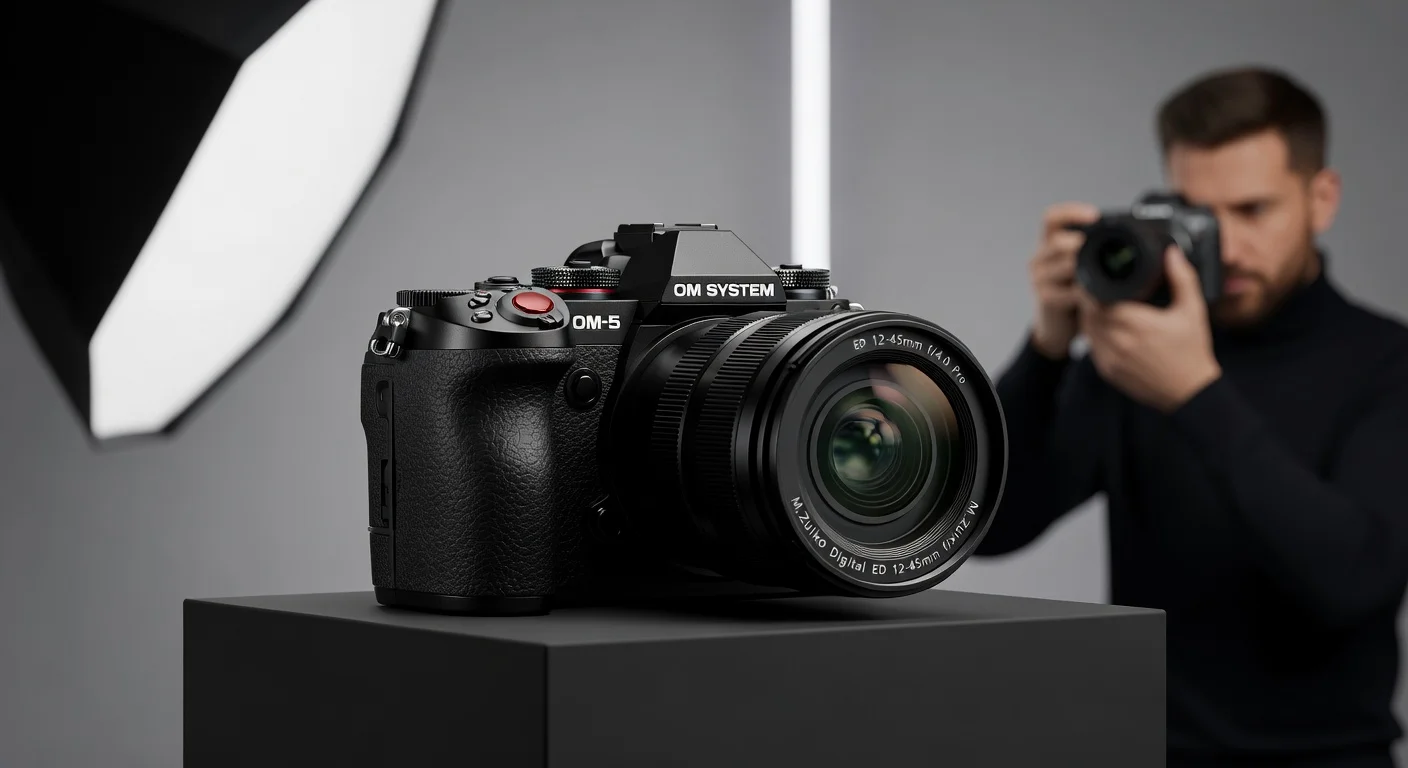 OM System OM-5 Pro - side profile OM System OM-5 Pro - side profile