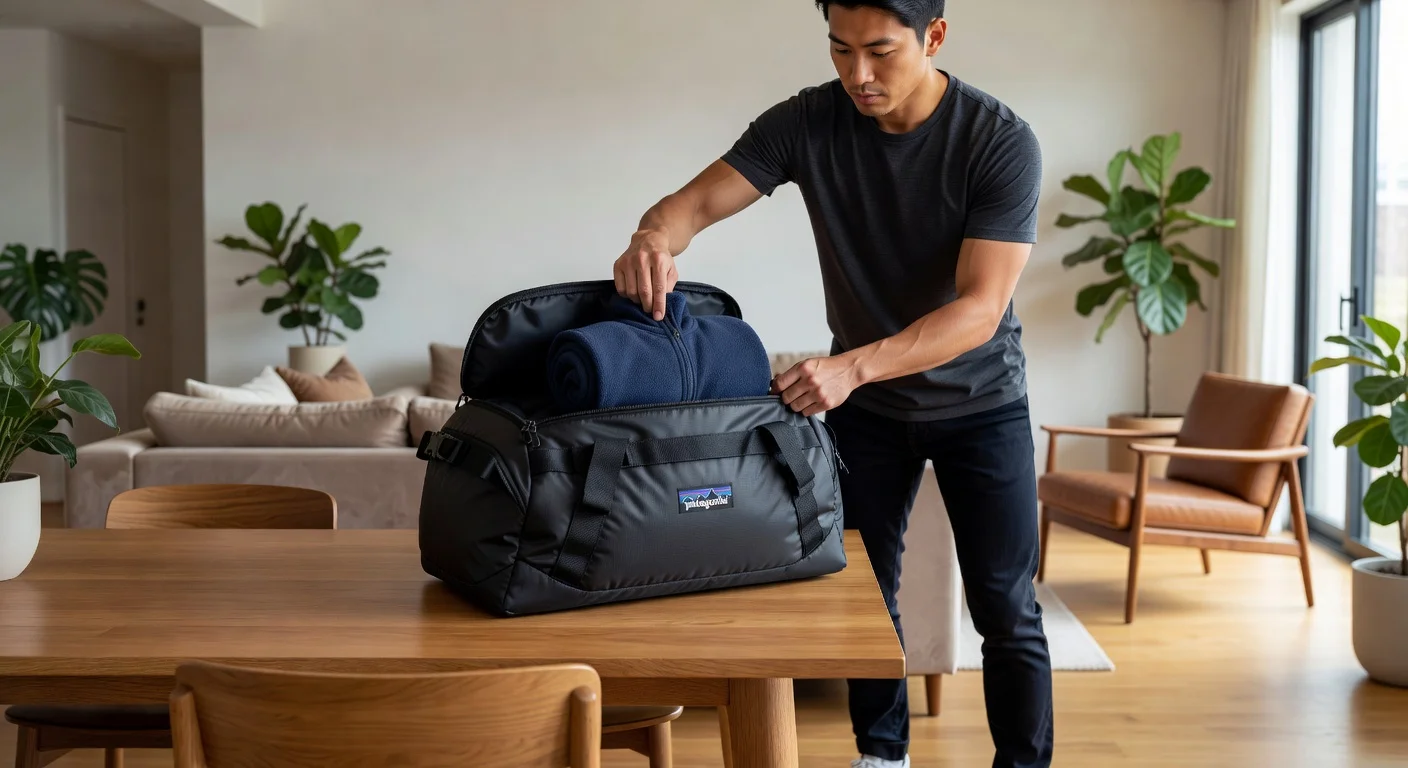 Patagonia Black Hole Duffel 55L - in-use shot
