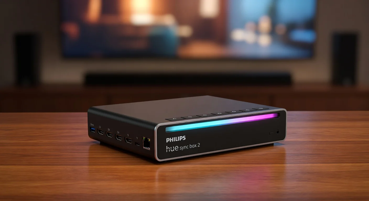 Philips Hue Sync Box 2 - detail closeup
