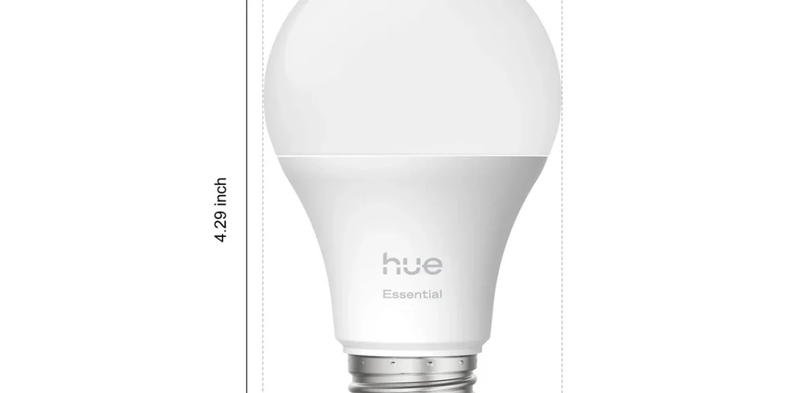 Philips Hue White and Color Ambiance A19 — official Amazon product image
