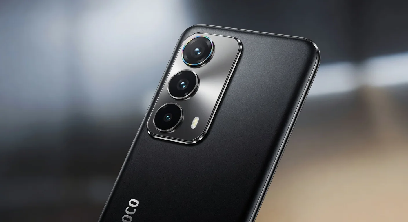 Poco F7 - front design view Poco F7 - front design view