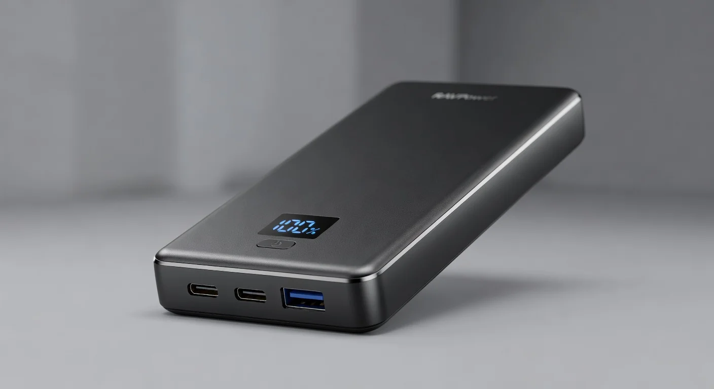 RAVPower PD Pioneer 20000mAh - detail closeup RAVPower PD Pioneer 20000mAh - detail closeup