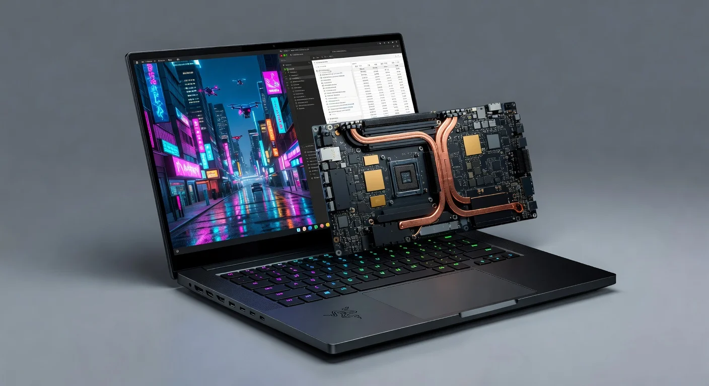 Razer Blade 16 (2026 Edition) - detail closeup Razer Blade 16 (2026 Edition) - detail closeup