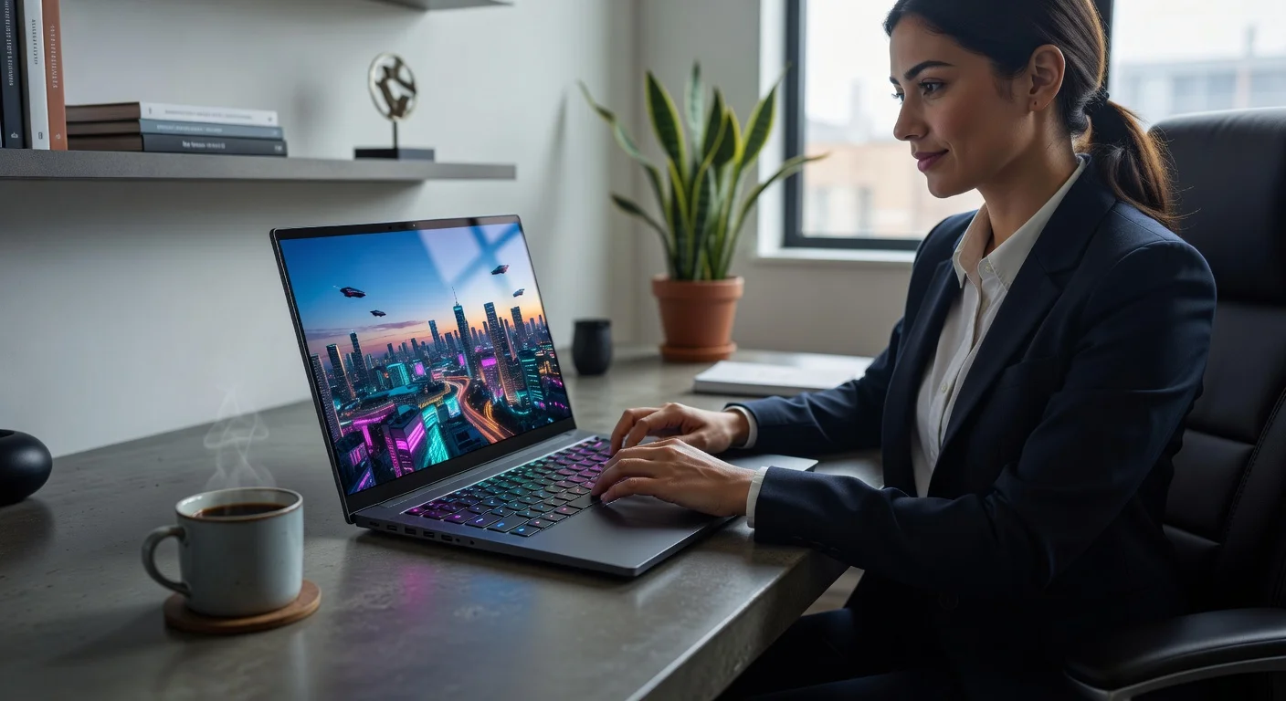 Razer Blade 16 (2026 Edition) - in-use shot Razer Blade 16 (2026 Edition) - in-use shot