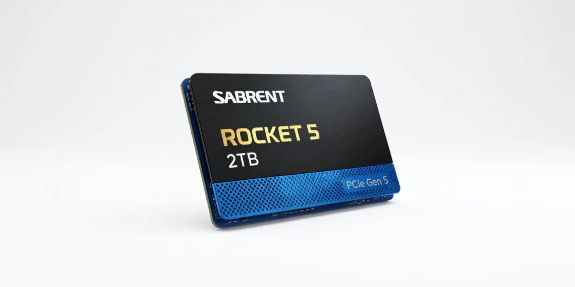 Sabrent Rocket 5 2TB NVMe SSD - front design view