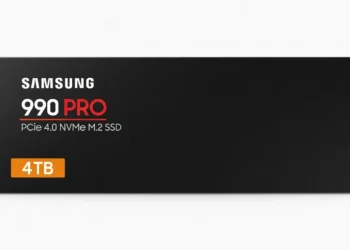 Samsung 990 PRO 4TB NVMe SSD - front design view