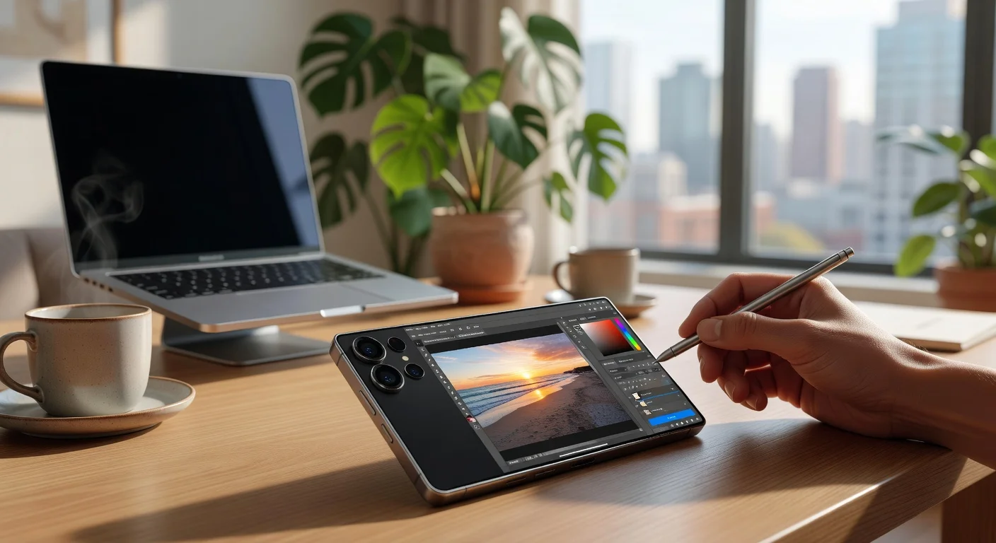 Samsung Galaxy S26 Ultra - in-use shot Samsung Galaxy S26 Ultra - in-use shot