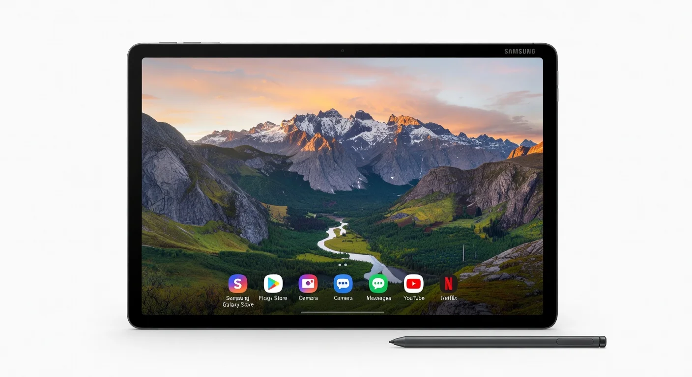 Samsung Galaxy Tab S9 FE - front design view Samsung Galaxy Tab S9 FE - front design view