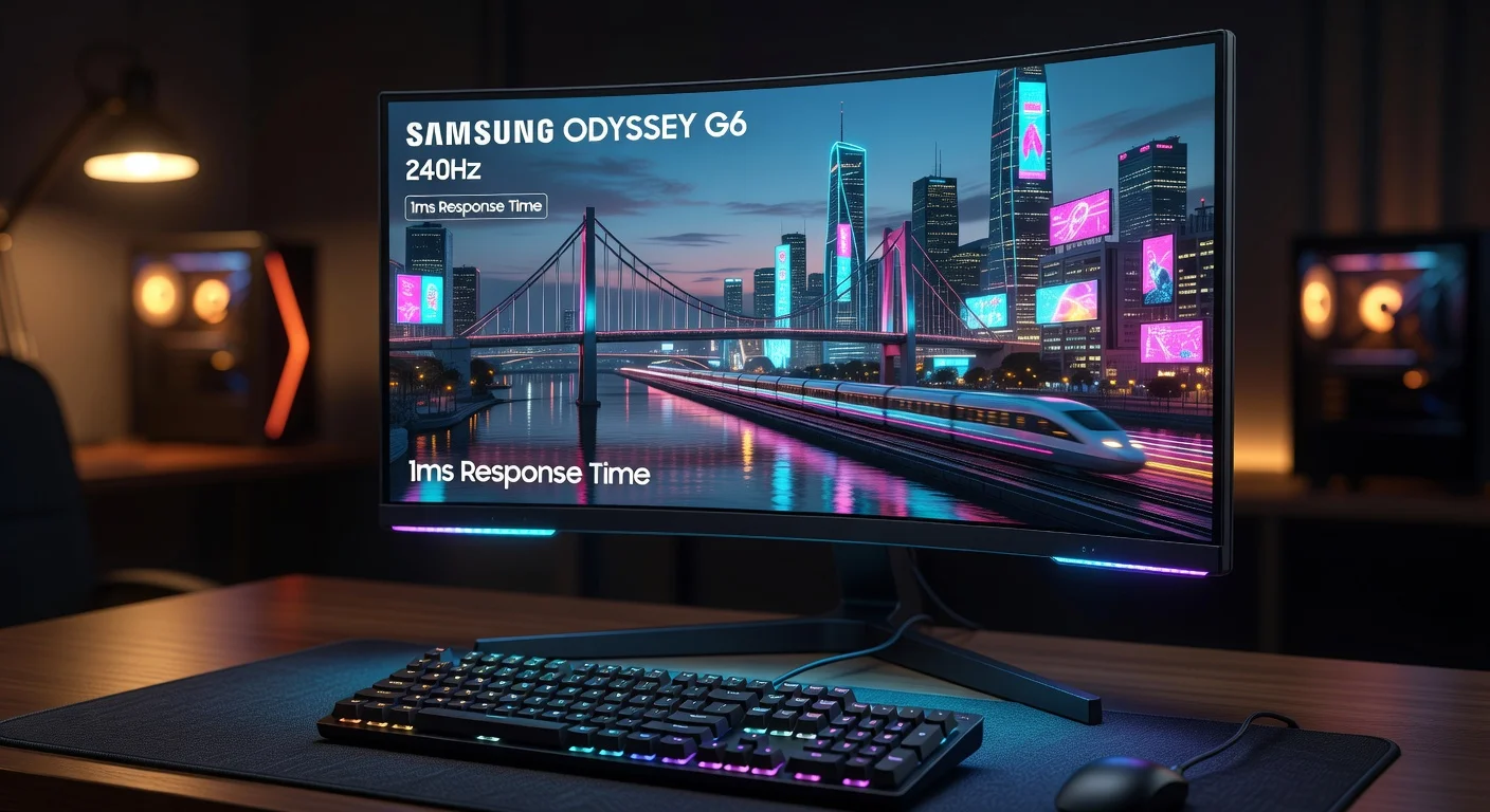 Samsung Odyssey G6 (G60H) - detail closeup