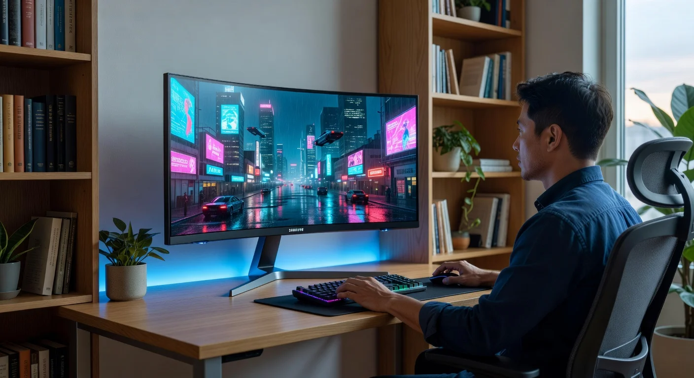 Samsung Odyssey G6 (G60H) - in-use shot