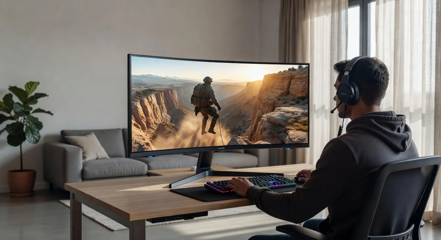 Samsung Odyssey G90XH - in-use shot